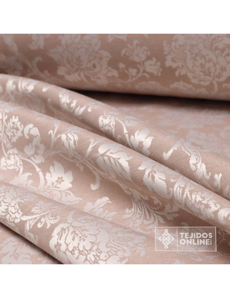 Tela Damasco Rosa Empolvado Sintra | Ancho 2,80 m para Cofradías - Imagen 3