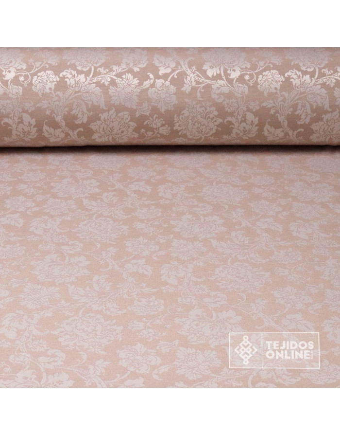 Tela Damasco Rosa Empolvado Sintra | Ancho 2,80 m para Cofradías - Imagen 1