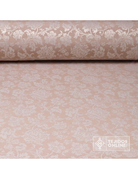 Tela Damasco Rosa Empolvado Sintra | Ancho 2,80 m para Cofradías - Imagen 1