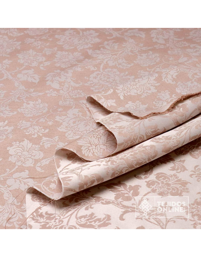 Tela Damasco Rosa Empolvado Sintra | Ancho 2,80 m para Cofradías - Imagen 4