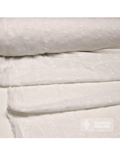 Tela Algodón Perforado Blanco Lisboa - Tela Perforada Blanca - Imagen 2