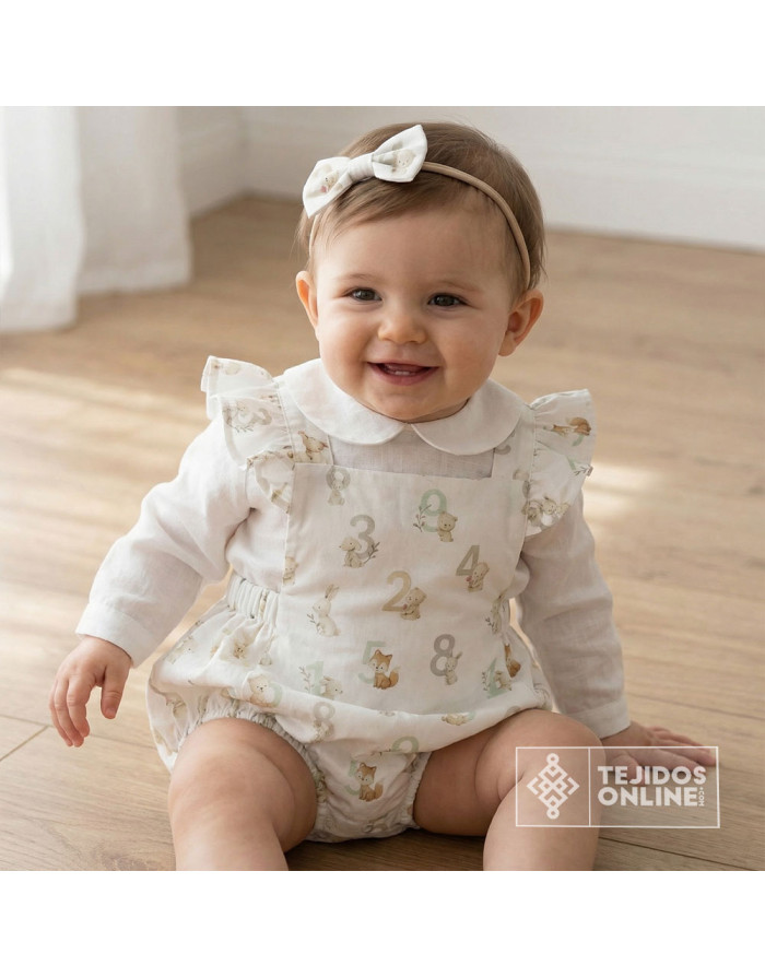 Tela de Algodón Con Letras Abecedario  - 100% Algodón Infantil - Imagen 2