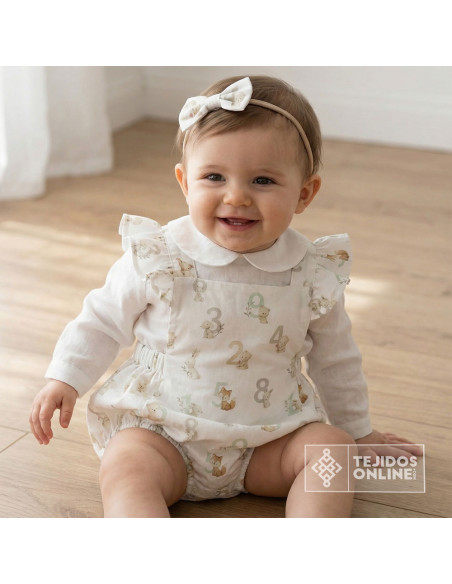 Tela de Algodón Con Letras Abecedario  - 100% Algodón Infantil - Imagen 2