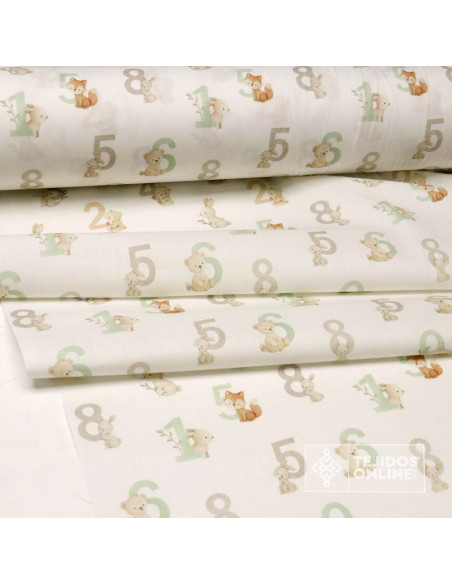 Tela de Algodón Con Letras Abecedario  - 100% Algodón Infantil - Imagen 3