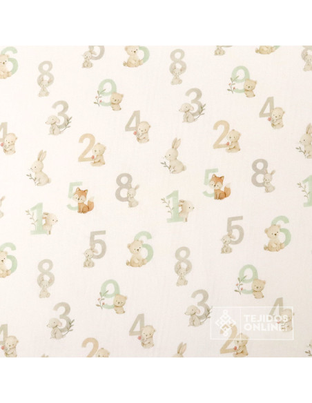 Tela de Algodón Con Letras Abecedario  - 100% Algodón Infantil - Imagen 4