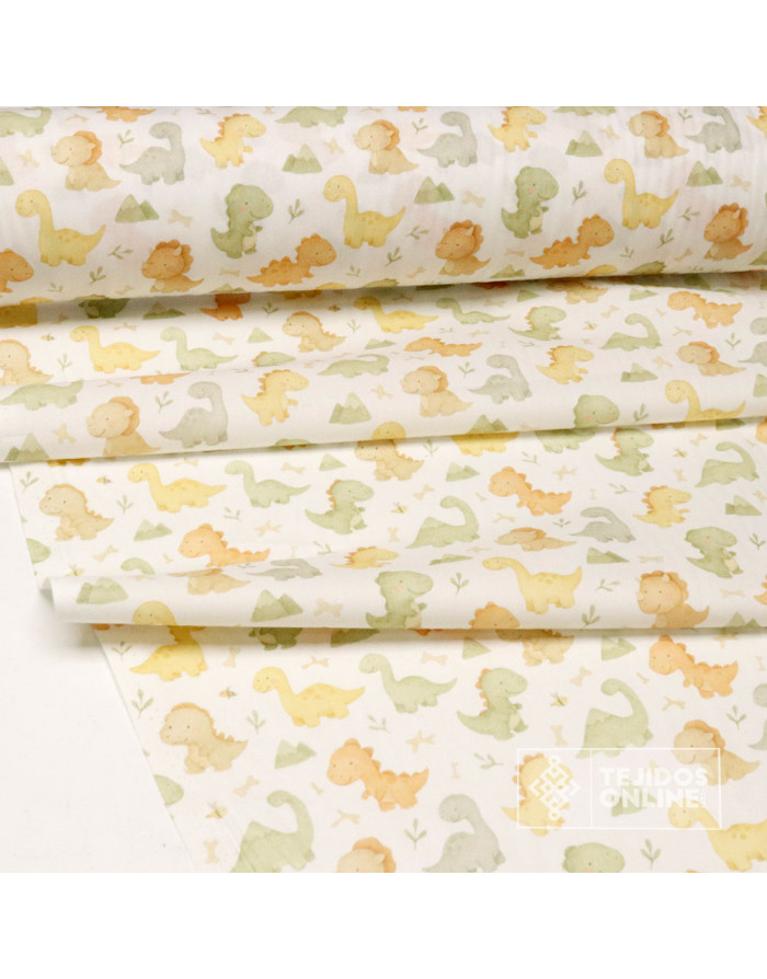 Tela de Infantil de Dinosaurios Algodón  - 100% Algodón Infantil - Imagen 3
