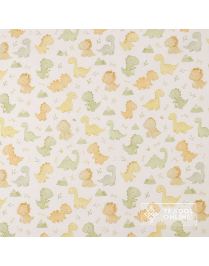 Tela de Infantil de Dinosaurios Algodón  - 100% Algodón Infantil - Imagen 4