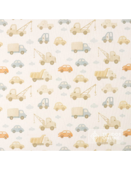 Tela de Infantil de Coches Algodón - 100% Algodón Infantil - Imagen 3