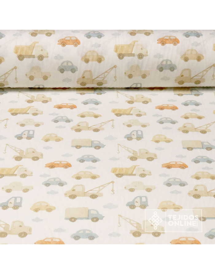 Tela de Infantil de Coches Algodón - 100% Algodón Infantil - Imagen 1