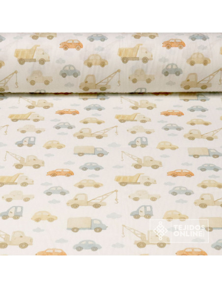 Tela de Infantil de Coches Algodón - 100% Algodón Infantil - Imagen 1
