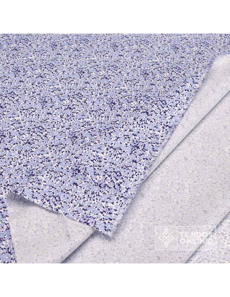 Tela Estampada Flores Azafata y Verde - 100% Algodón Infantil - Imagen 3