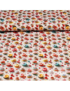 Tela Estampada Cut Kate Infantil - 100% Algodón Infantil - Imagen 1