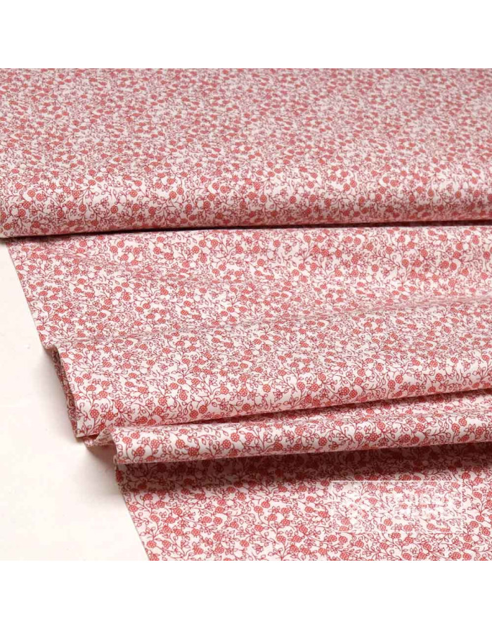 Tela Algodón Flores Burdeos Ramo | Tela de Flores - Imagen 3
