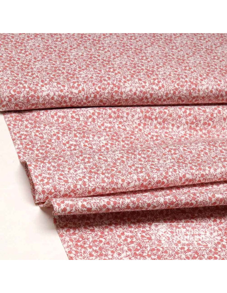 Tela Algodón Flores Burdeos Ramo | Tela de Flores - Imagen 3