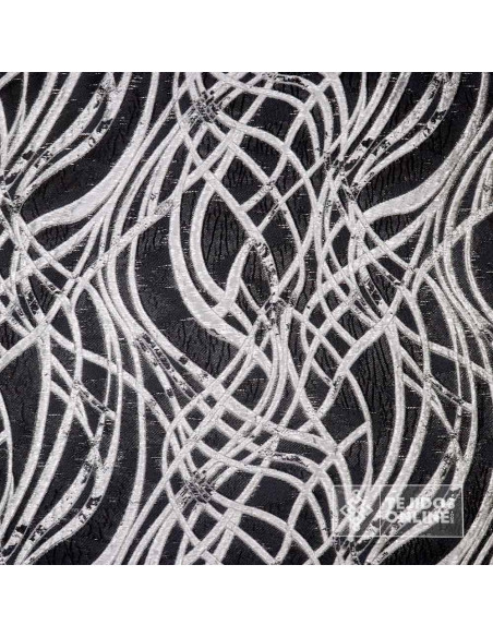 Tela Jacquard Ondas Metalizadas Gris Plata - Telas de Moda - Imagen 4