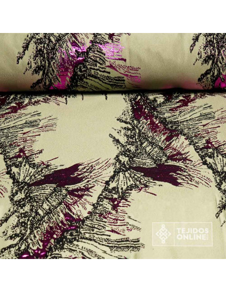 Tela Jacquard Fénix Imperial Verde Jade - Telas de Moda - Imagen 1