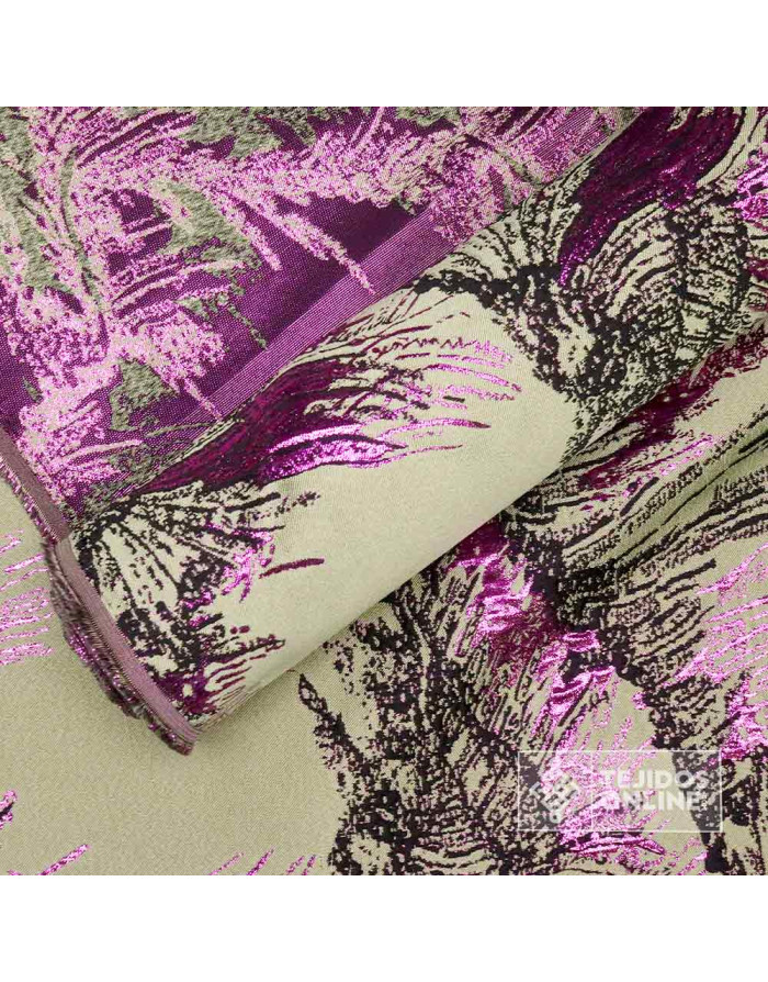 Tela Jacquard Fénix Imperial Verde Jade - Telas de Moda - Imagen 3