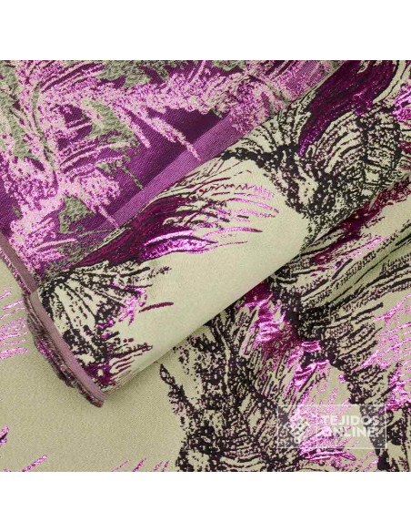 Tela Jacquard Fénix Imperial Verde Jade - Telas de Moda - Imagen 3