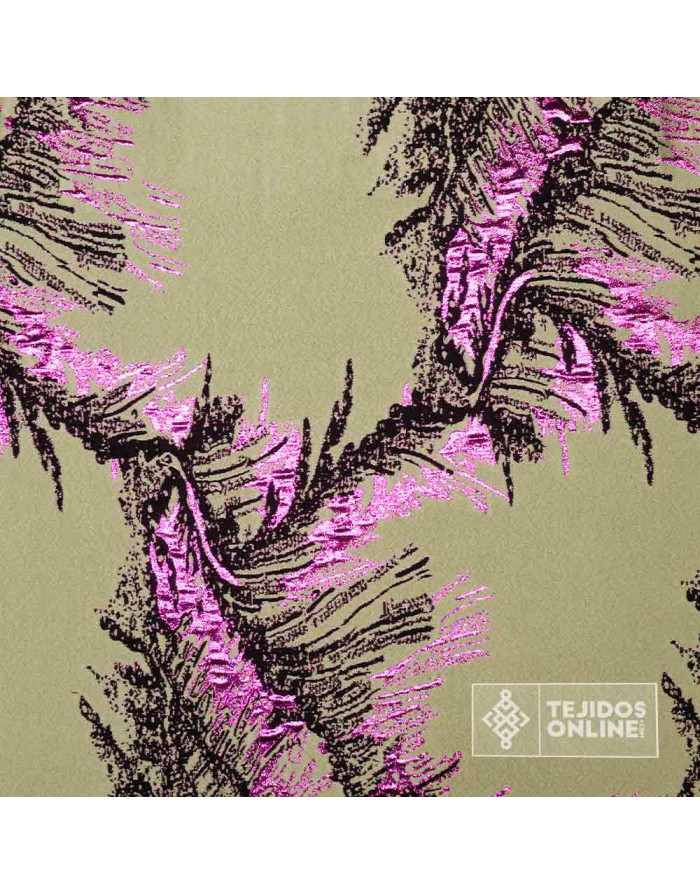 Tela Jacquard Fénix Imperial Verde Jade - Telas de Moda - Imagen 5