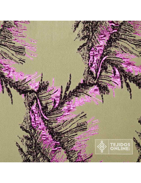 Tela Jacquard Fénix Imperial Verde Jade - Telas de Moda - Imagen 5