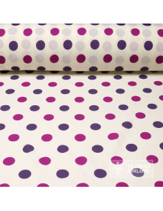 Tela de Lunares Bicolor Buganvilia
