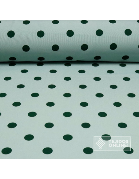 Tela Verde Hade Lunar Verde Botella para Flamenca | Lunares - Imagen 1