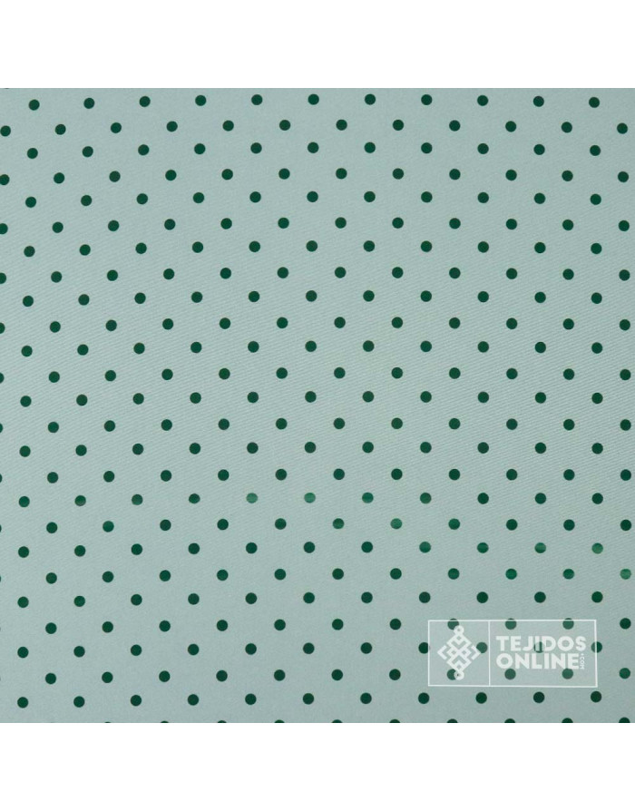 Tela Verde Hade Lunar Verde Botella Lenteja - Telas de Flamenca - Imagen 3