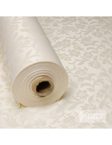 Damasco Beige Flor - Telas de Damasco - Tejidos Cofrades - Imagen 3