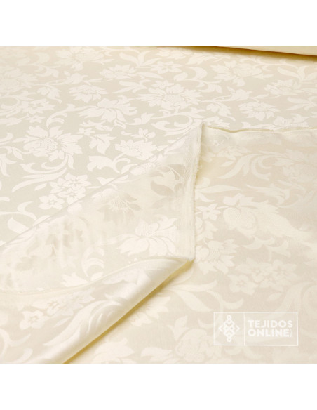 Damasco Beige Flor - Telas de Damasco - Tejidos Cofrades - Imagen 4