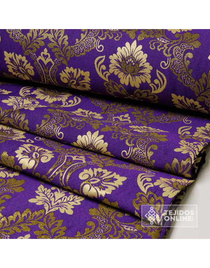 Brocado Morado Sacro  - Telas Para Cofradías - Imagen 2