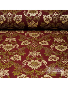 Brocado Burdeos Sacro - Telas Para Cofradías - Imagen 1