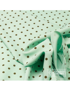 Tela Agua Lunar Marrón Chocolate Lenteja | Telas de Lunares - Imagen 2