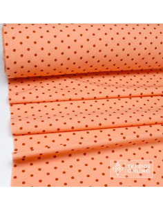 Tela Mandarina Lunar Calderta Lenteja | Telas de Lunares - Imagen 2