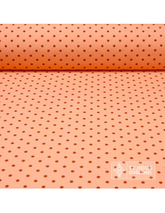 Tela Mandarina Lunar Calderta Lenteja | Telas de Lunares - Imagen 1