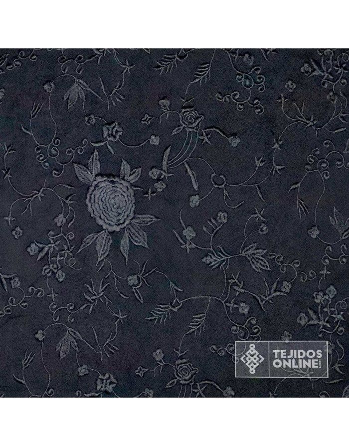 Mantoncillo Negro con Flores Negras | Mantoncillos - Imagen 3