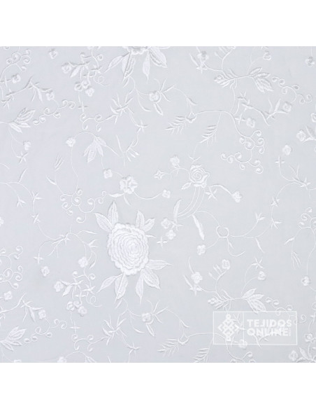 Mantoncillo Blanco con Flores Blancas | Mantoncillos - Imagen 3