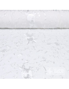 Mantoncillo Blanco con Flores Blancas | Mantoncillos - Imagen 1