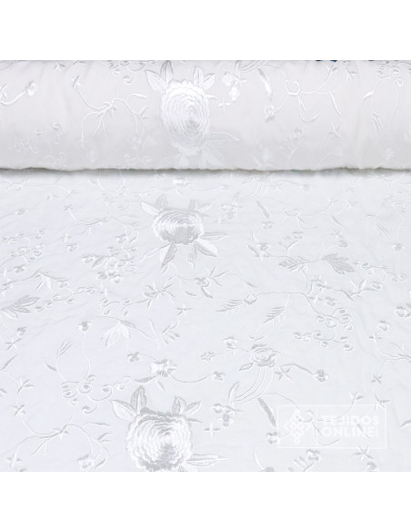 Mantoncillo Blanco con Flores Blancas | Mantoncillos - Imagen 1