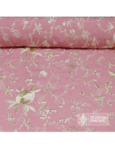 Mantoncillo Rosa Maquillaje con Flores Champang | Mantoncillos - Imagen 1