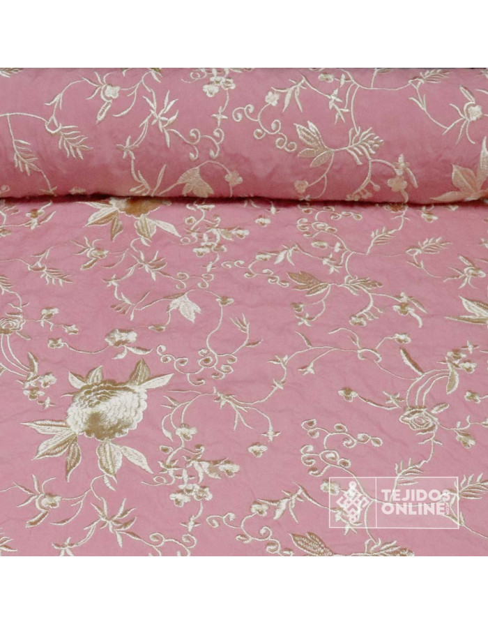 Mantoncillo Rosa Maquillaje con Flores Champang | Mantoncillos - Imagen 1