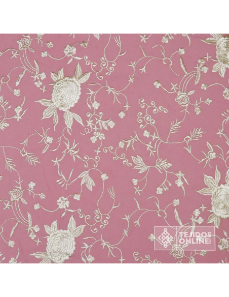 Mantoncillo Rosa Maquillaje con Flores Champang | Mantoncillos - Imagen 3