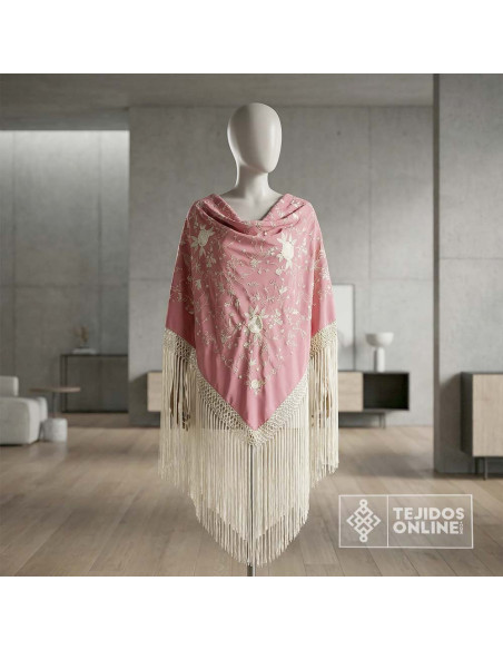 Mantoncillo Rosa Maquillaje con Flores Champang | Mantoncillos - Imagen 2