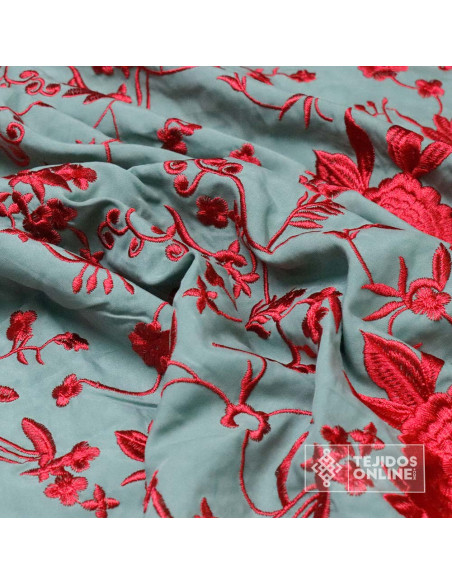 Mantoncillo Hade con Flores Rojo Coral | Mantoncillos - Imagen 4