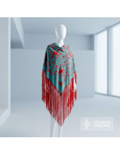 Mantoncillo Hade con Flores Rojo Coral | Mantoncillos - Imagen 2