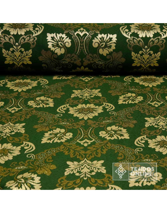 Brocado Verde Sacro - Telas Para Cofradías - Imagen 1
