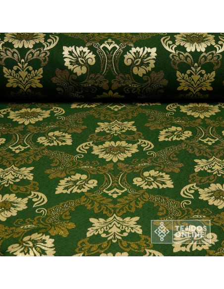 Brocado Verde Sacro - Telas Para Cofradías - Imagen 1