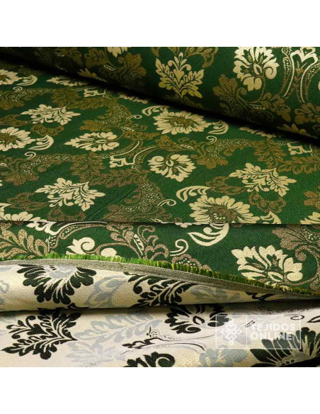 Brocado Verde Sacro - Telas Para Cofradías - Imagen 3