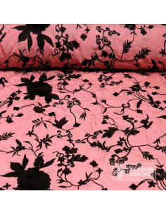 Mantoncillo Rosa Nude con Flores Negras | Mantoncillos - Imagen 1