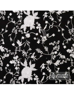 Mantoncillo Negro con Flores Platas | Mantoncillos - Imagen 2