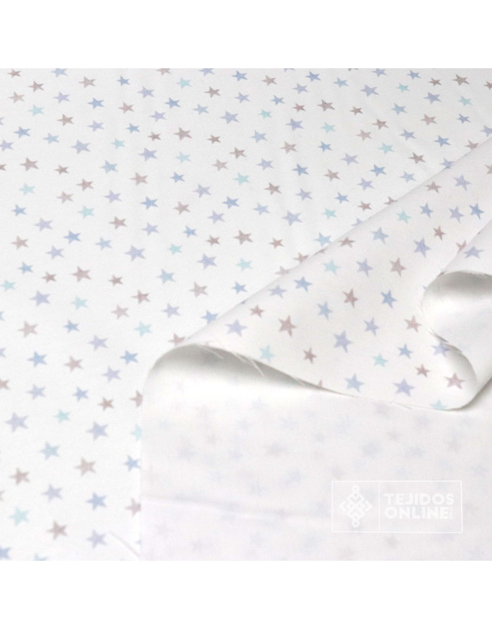 Tela de Piqué con Mini Estrellas Multicolor - 100% Algodón Infantil - Imagen 3